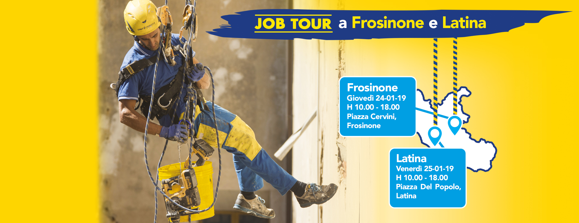 AL VIA IL JOB TOUR A FROSINONE E LATINA