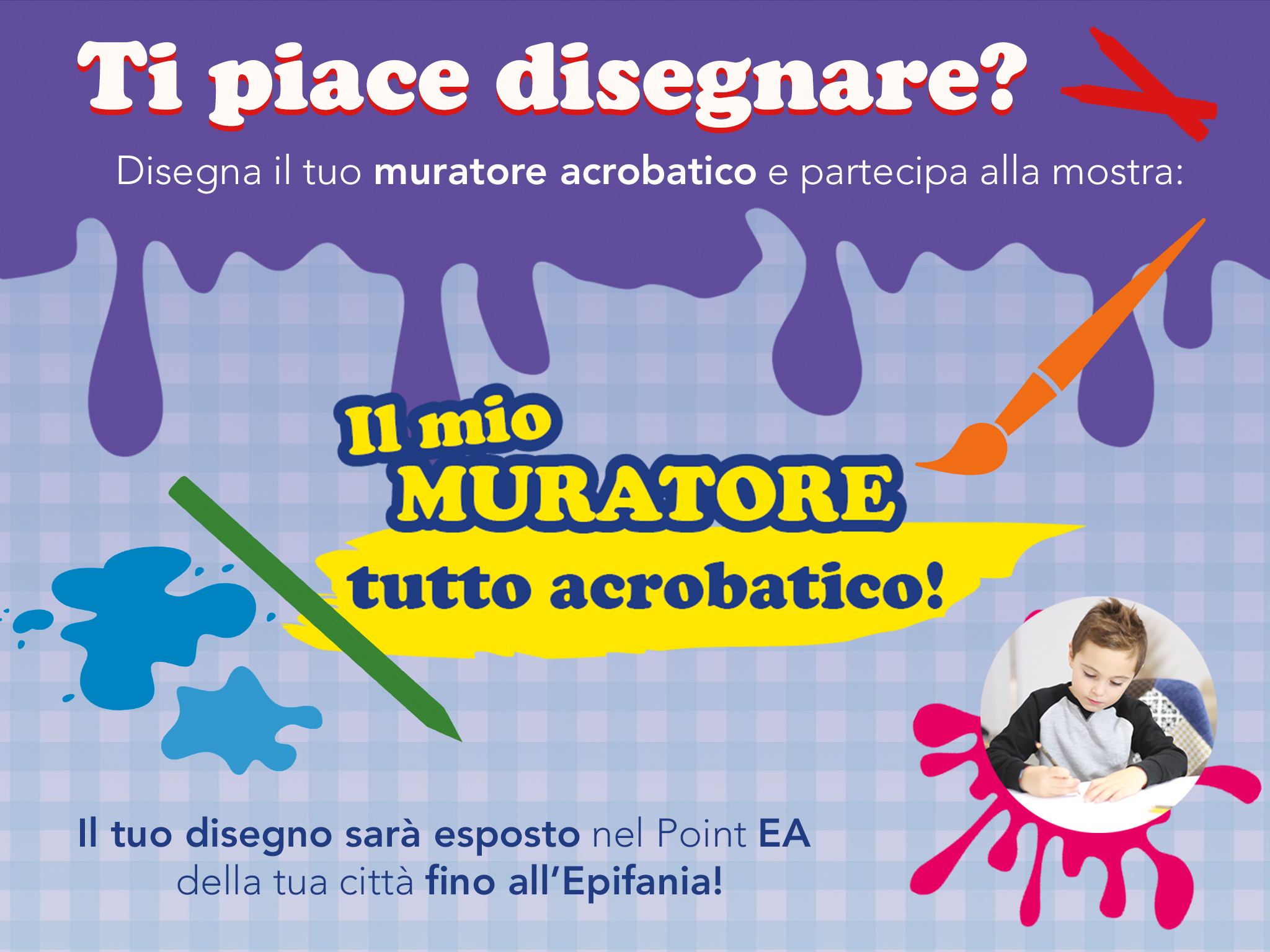 Disegna il tuo muratore acrobatico e partecipa alla mostra!