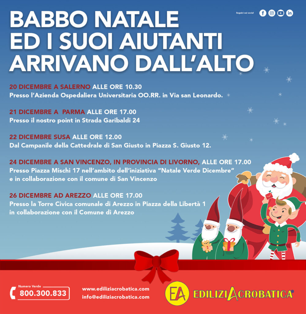 Babbo Natale in giro per l’Italia!