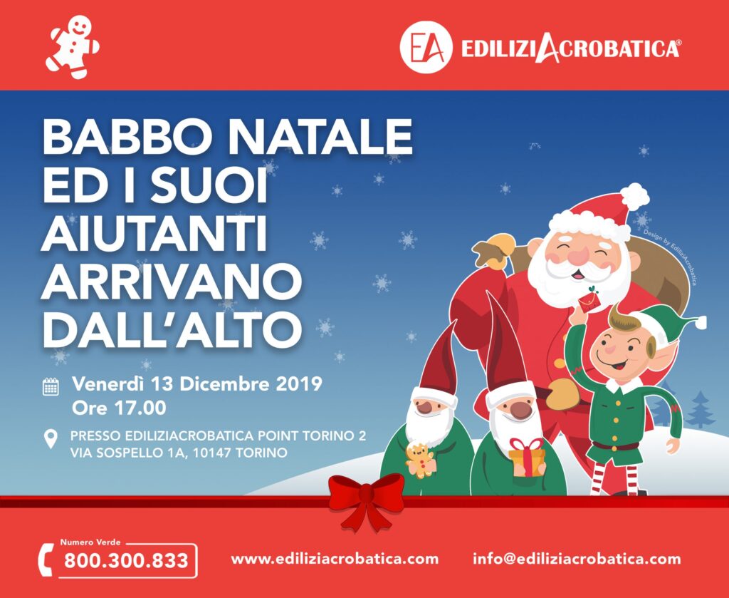Babbo Natale Acrobatico si cala a Torino venerdì 13 dicembre