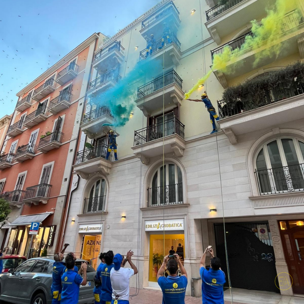 Festa gialla e blu a Taranto: abbiamo inaugurato un nuovo Point acrobatico!