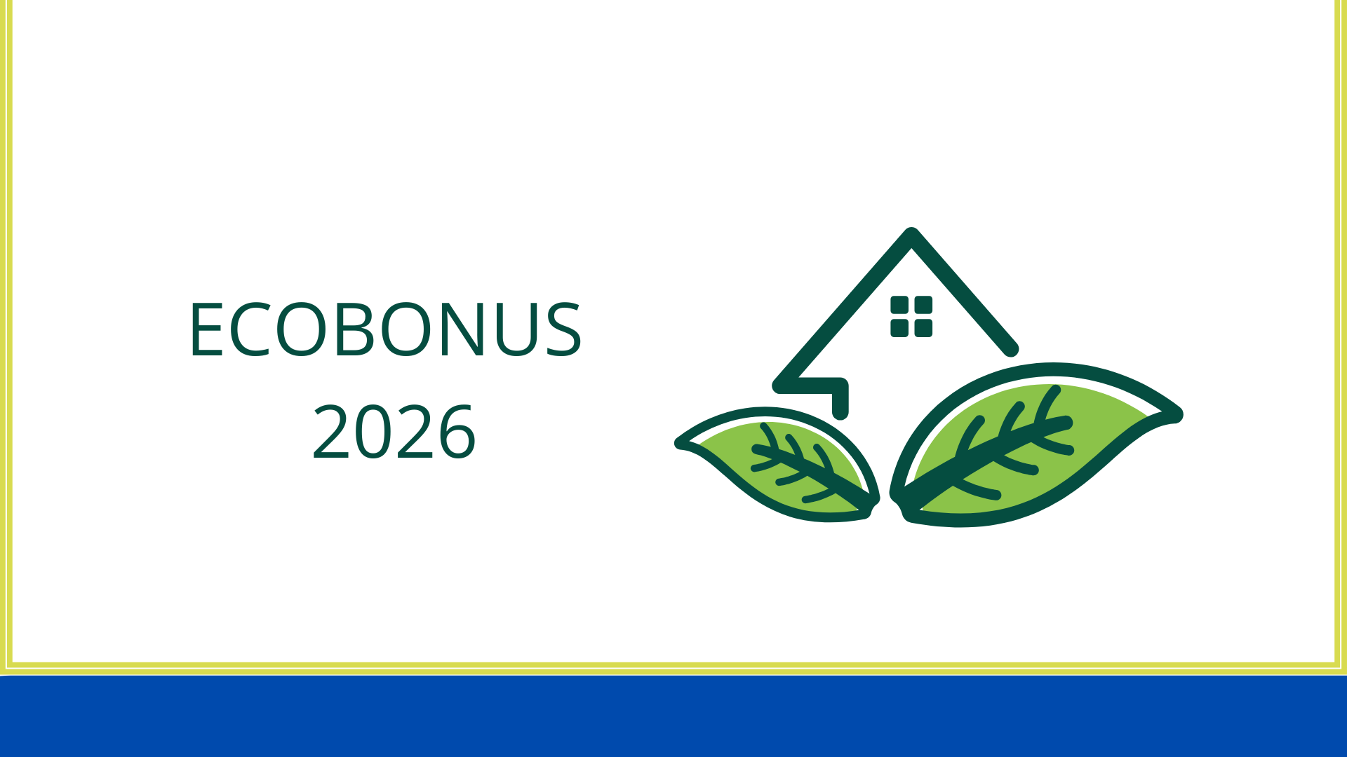 Ecobonus 2026 illustrazione